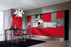 Красная кухня фото